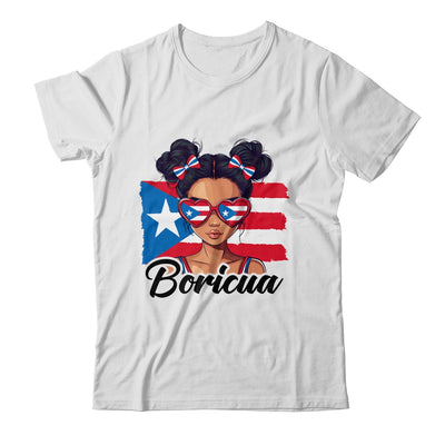 Puerto Rico Hispanic Heritage Messy Bun Puerto Rican Girls Shirt & Tank Top | teecentury