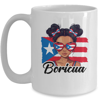 Puerto Rico Hispanic Heritage Messy Bun Puerto Rican Girls Mug | teecentury