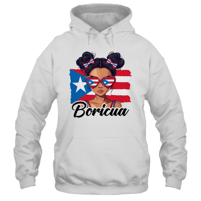 Puerto Rico Hispanic Heritage Messy Bun Puerto Rican Girls Shirt & Tank Top | teecentury