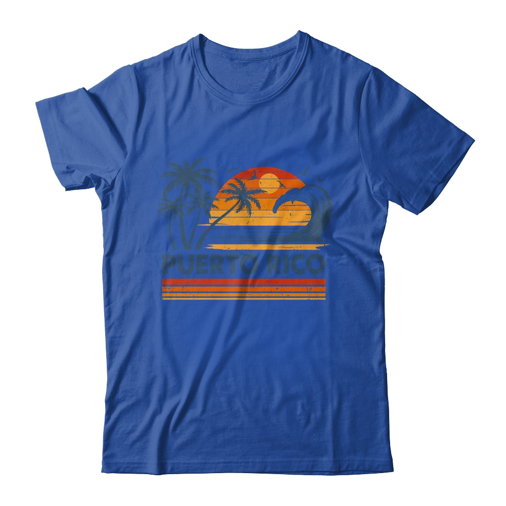 Puerto Rico Vacation Sunset Cute 70s Vintage Retro Beach Shirt & Tank Top | teecentury