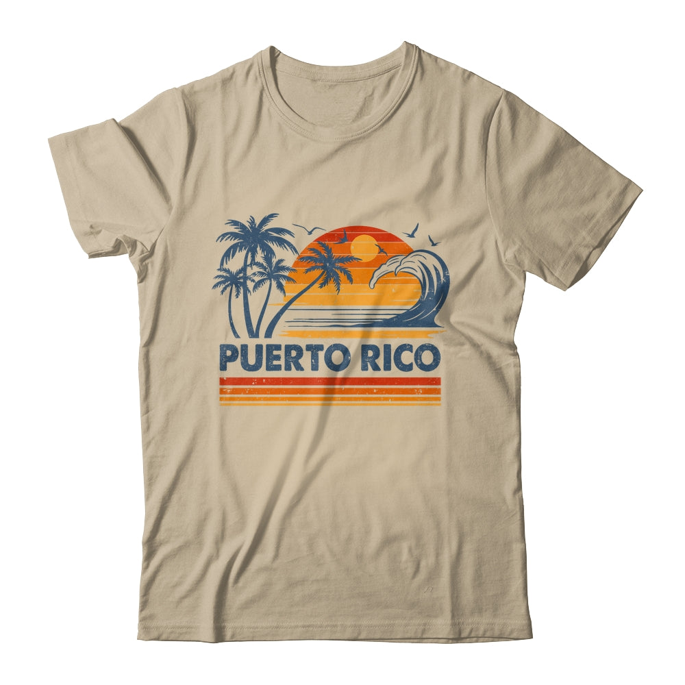 Puerto Rico Vacation Sunset Cute 70s Vintage Retro Beach Shirt & Tank Top | teecentury