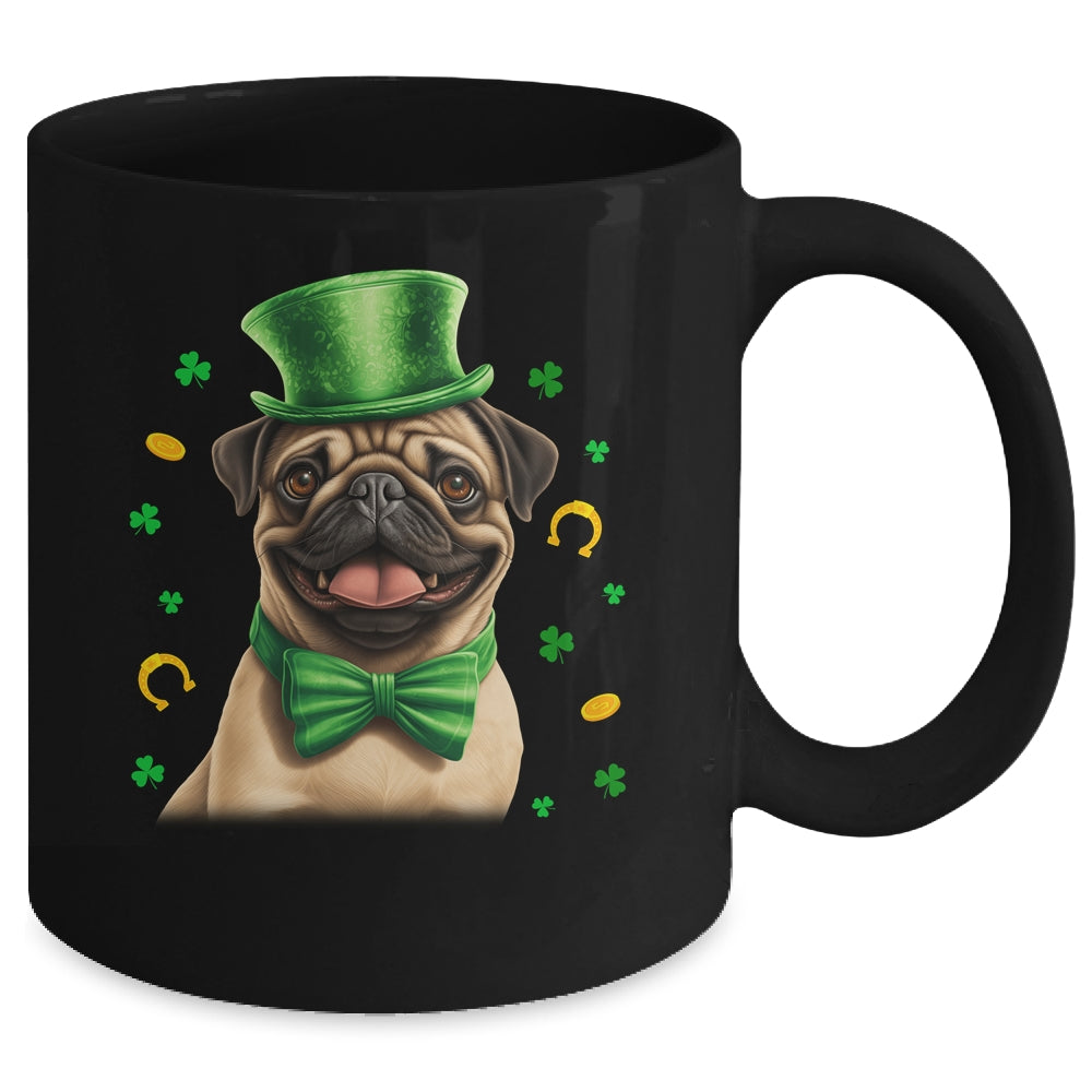 Pug St Patricks Day Leprechaun Shamrock Irish Mug | teecentury