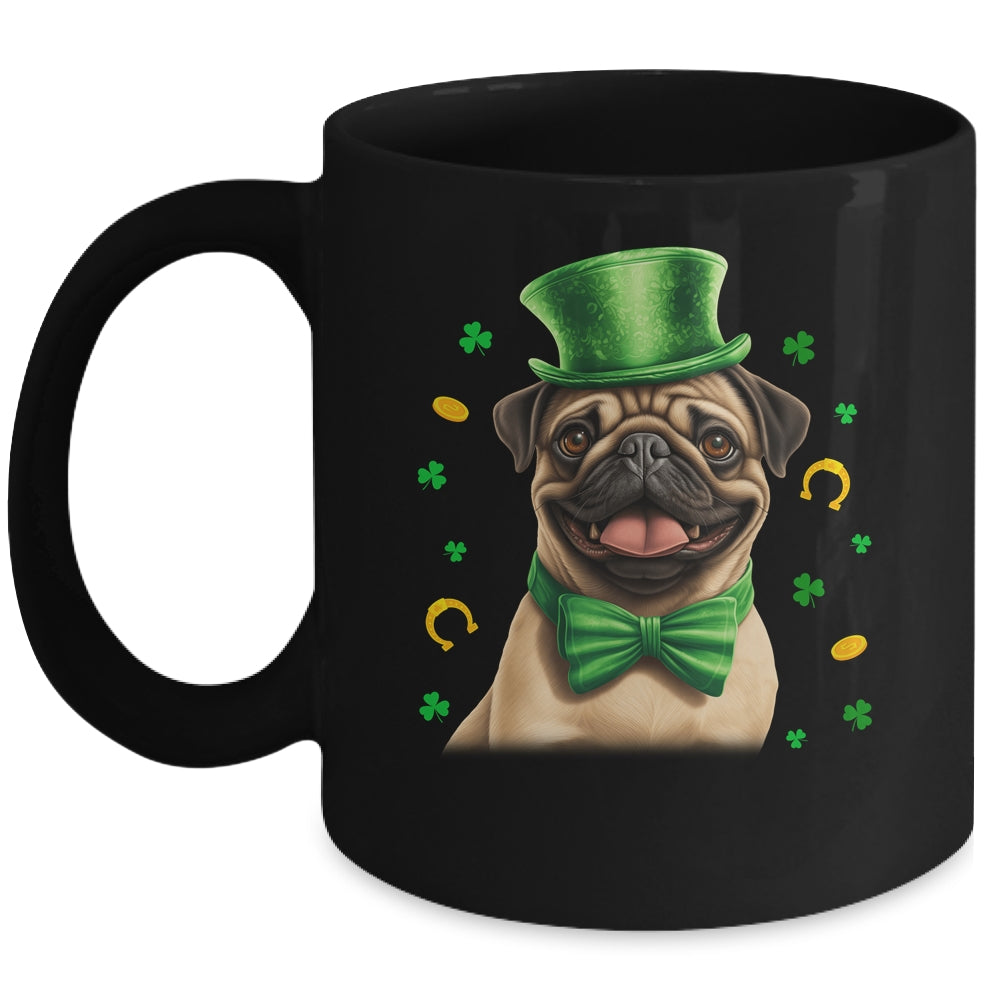 Pug St Patricks Day Leprechaun Shamrock Irish Mug | teecentury