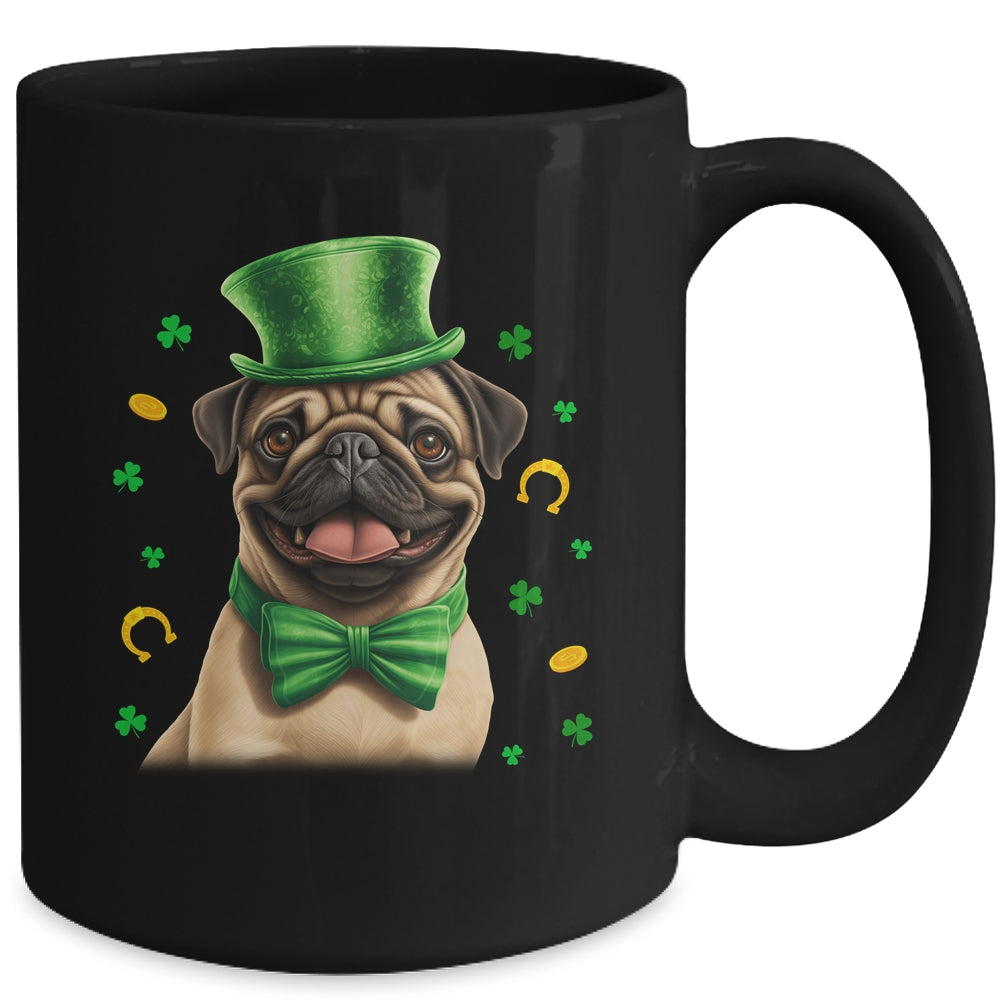 Pug St Patricks Day Leprechaun Shamrock Irish Mug | teecentury