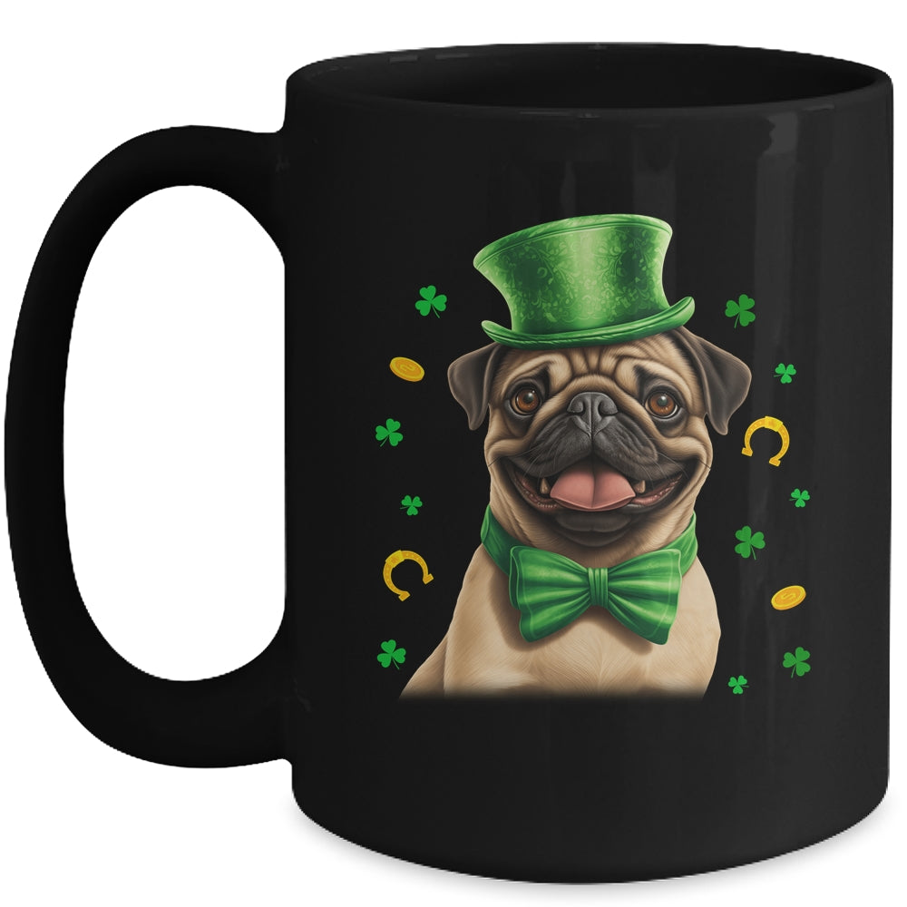 Pug St Patricks Day Leprechaun Shamrock Irish Mug | teecentury