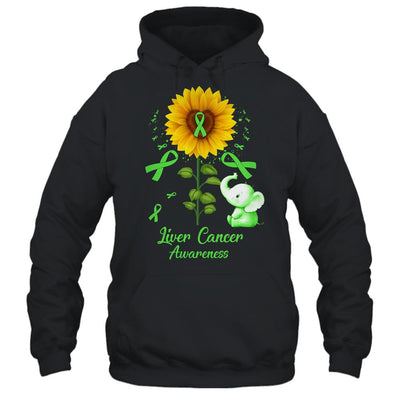 Elephant Green Ribbon Liver Cancer Awareness Sunflower