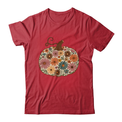 Pumpkin Floral Autumn Fall Season Wildflower Thanksgiving Shirt & Sweatshirt | teecentury