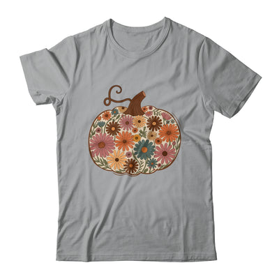 Pumpkin Floral Autumn Fall Season Wildflower Thanksgiving Shirt & Sweatshirt | teecentury