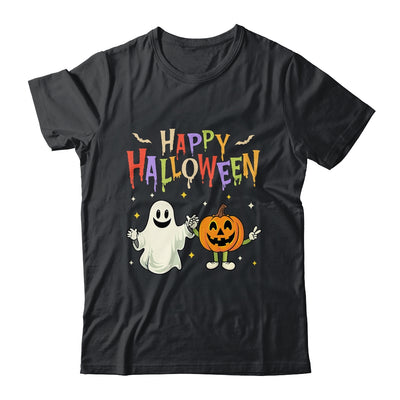 Pumpkin Ghost Happy Halloween Retro Groovy Vintage Women Shirt & Hoodie | teecentury