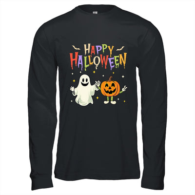 Pumpkin Ghost Happy Halloween Retro Groovy Vintage Women Shirt & Hoodie | teecentury