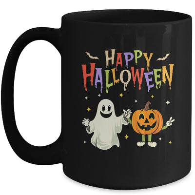 Pumpkin Ghost Happy Halloween Retro Groovy Vintage Women Mug | teecentury