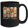 Pumpkin Season Coquette Fall Autumn Sunflower Floral Leopard Mug | teecentury