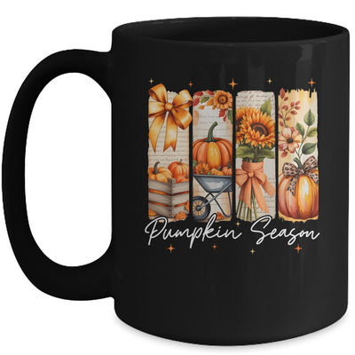 Pumpkin Season Coquette Fall Autumn Sunflower Floral Leopard Mug | teecentury