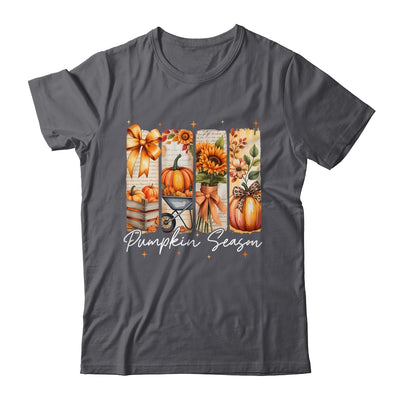 Pumpkin Season Coquette Fall Autumn Sunflower Floral Leopard Shirt & Sweatshirt | teecentury