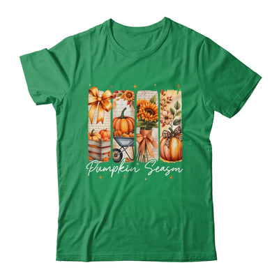 Pumpkin Season Coquette Fall Autumn Sunflower Floral Leopard Shirt & Sweatshirt | teecentury