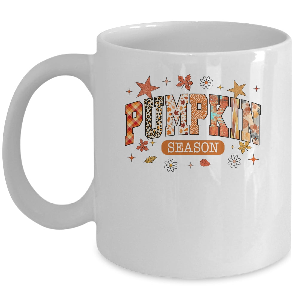 Pumpkin Season Fall Retro Preppy Pumpkin Halloween Spooky Mug | teecentury