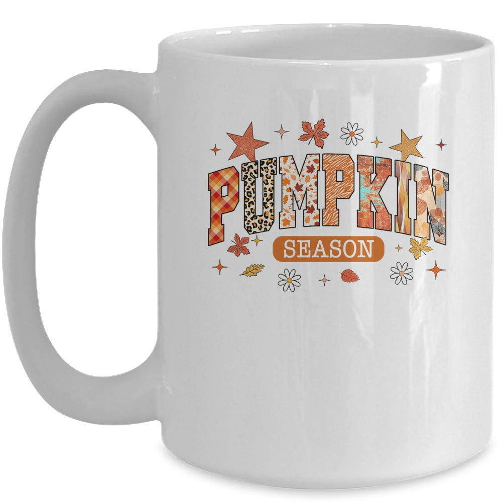 Pumpkin Season Fall Retro Preppy Pumpkin Halloween Spooky Mug | teecentury