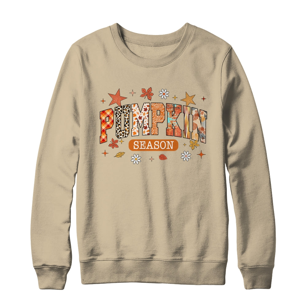 Pumpkin Season Fall Retro Preppy Pumpkin Halloween Spooky Shirt & Sweatshirt | teecentury