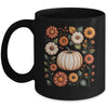 Pumpkin Season Wildflower Thanksgiving Autumn Fall Leaves Mug | teecentury