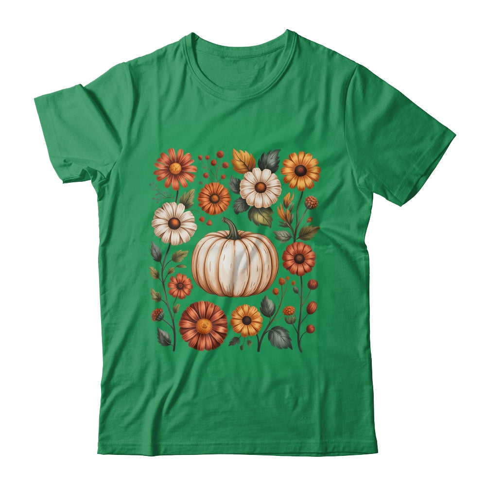 Pumpkin Season Wildflower Thanksgiving Autumn Fall Leaves Shirt & Sweatshirt | teecentury