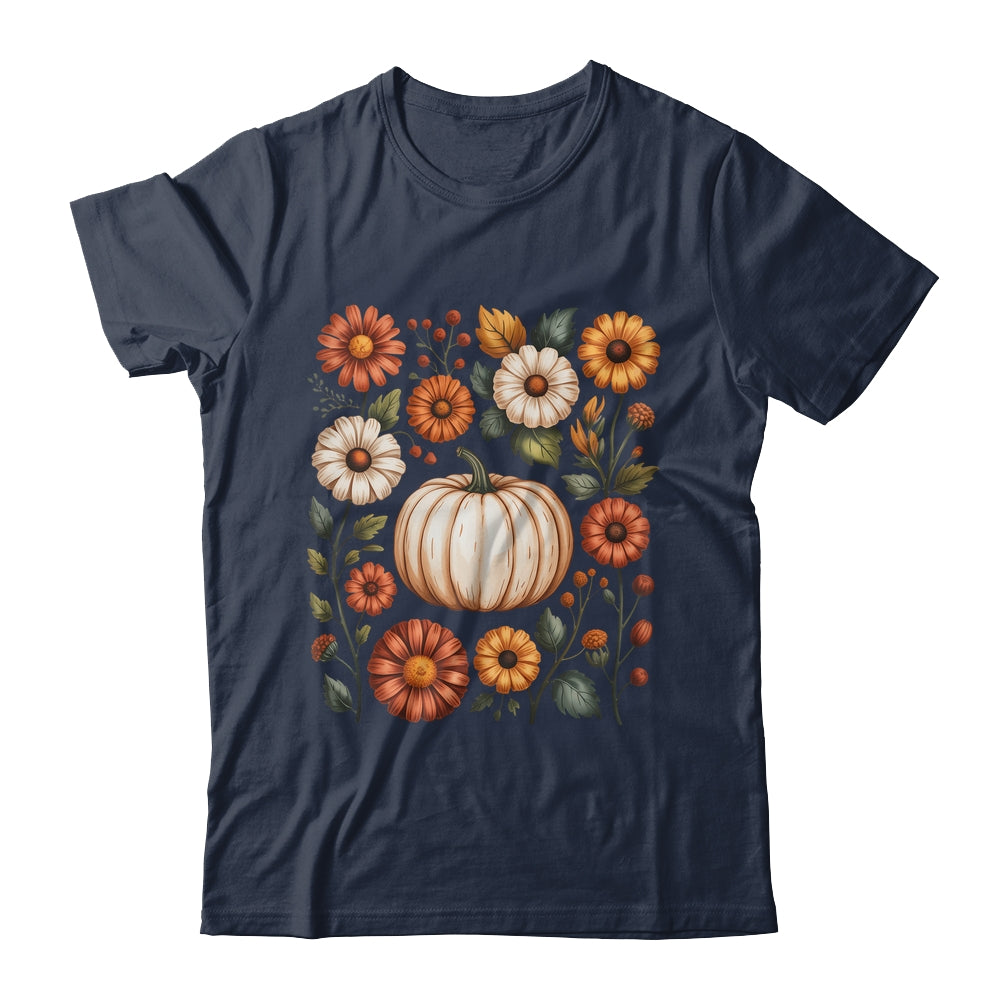 Pumpkin Season Wildflower Thanksgiving Autumn Fall Leaves Shirt & Sweatshirt | teecentury