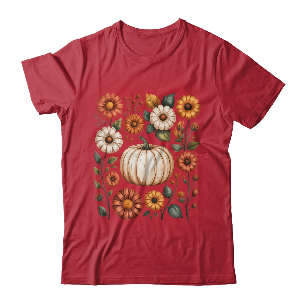 Pumpkin Season Wildflower Thanksgiving Autumn Fall Leaves Shirt & Sweatshirt | teecentury