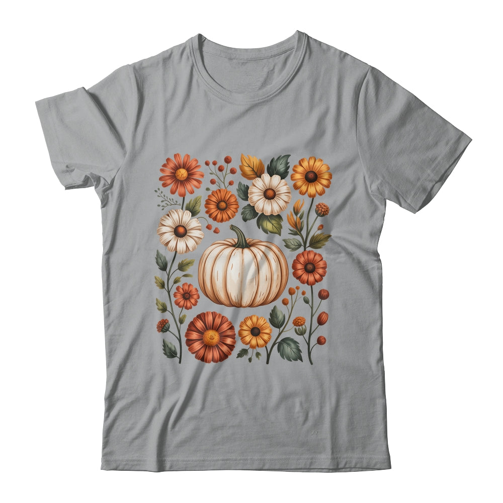 Pumpkin Season Wildflower Thanksgiving Autumn Fall Leaves Shirt & Sweatshirt | teecentury