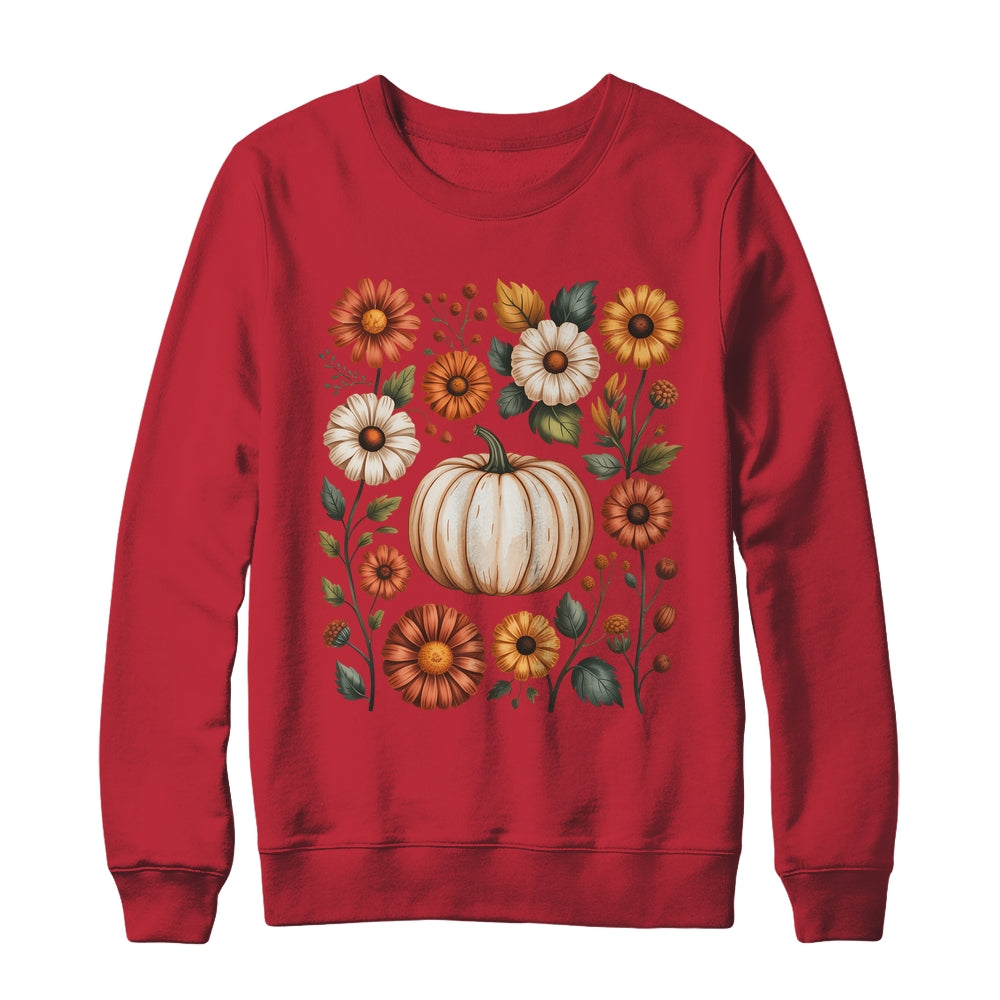 Pumpkin Season Wildflower Thanksgiving Autumn Fall Leaves Shirt & Sweatshirt | teecentury