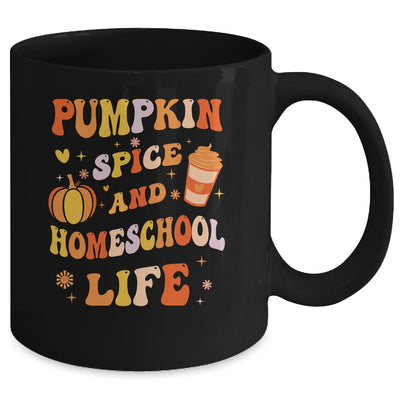 Pumpkin Spice And Homeschool Life Funny Homeschooler Groovy Mug | teecentury