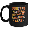 Pumpkin Spice And Homeschool Life Funny Homeschooler Groovy Mug | teecentury