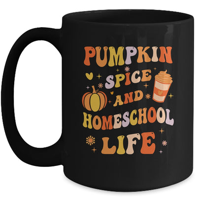 Pumpkin Spice And Homeschool Life Funny Homeschooler Groovy Mug | teecentury