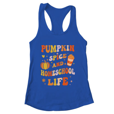 Pumpkin Spice And Homeschool Life Funny Homeschooler Groovy Shirt & Tank Top | teecentury