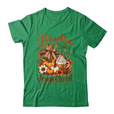 Pumpkin Spice And Jesus Christ Funny Fall Christian Floral Shirt & Sweatshirt | teecentury