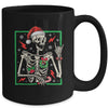 Punk Rock Skeleton Santa Hat Cool Rocker Christmas Men Women Mug | teecentury