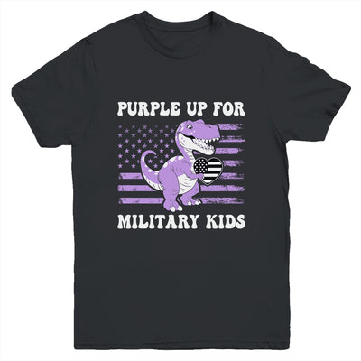 Purple Up For Military Kids Military Child Month Dino Boys Youth Shirt | teecentury