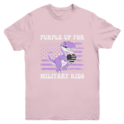 Purple Up For Military Kids Military Child Month Dino Boys Youth Shirt | teecentury