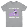 Purple Up For Military Kids Military Child Month Dino Boys Youth Shirt | teecentury