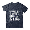 Purple Up For Military Kids Military Child Month Groovy Shirt & Hoodie | teecentury