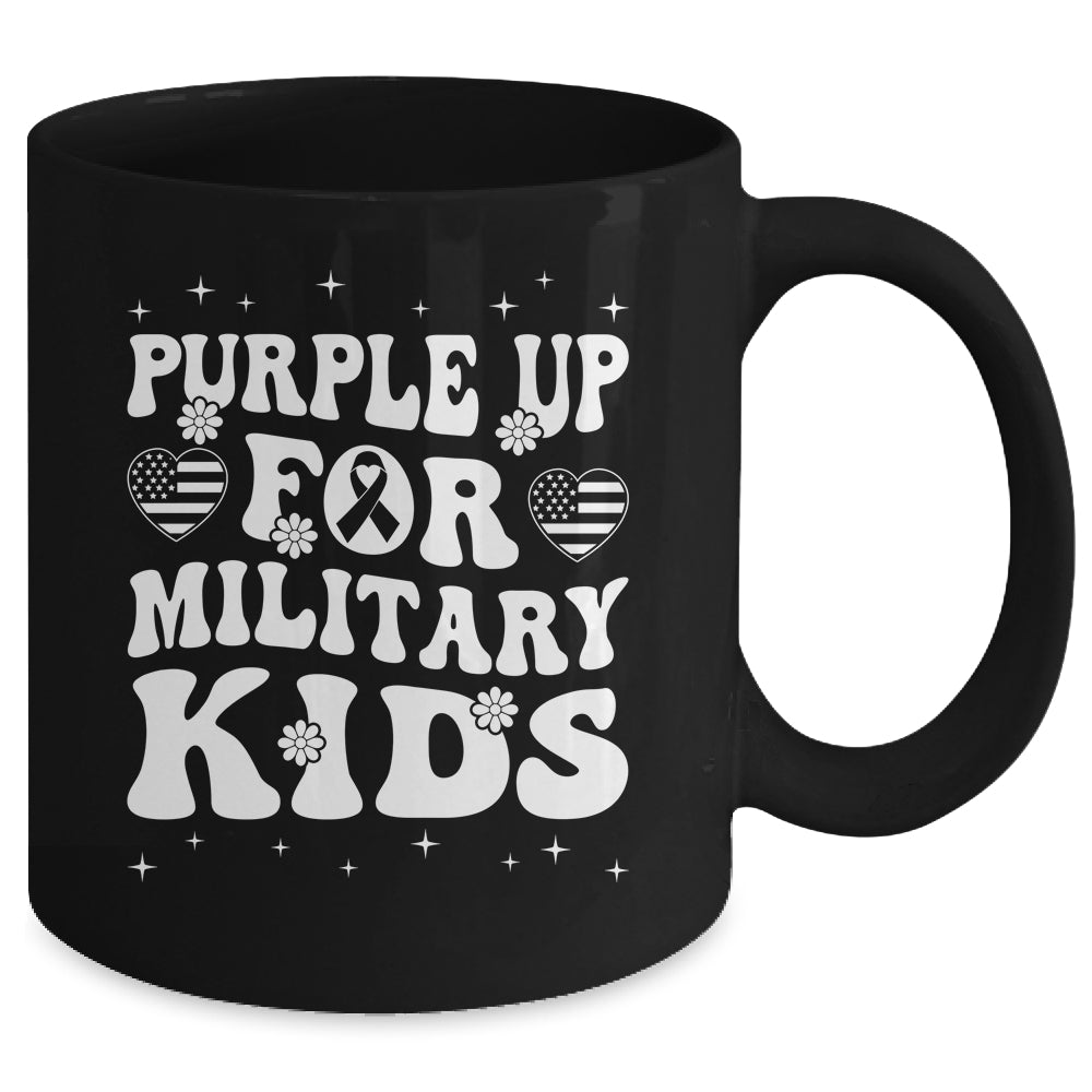 Purple Up For Military Kids Military Child Month Groovy Mug | teecentury