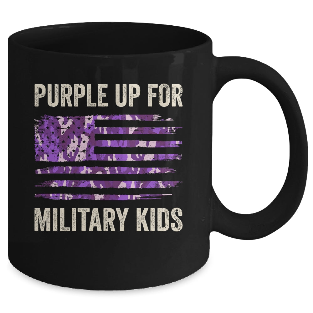 Purple Up For Military Kids Military Child Month USA Flag Mug | teecentury