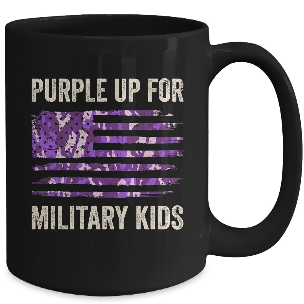 Purple Up For Military Kids Military Child Month USA Flag Mug | teecentury