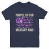 Purple Up For Military Kids Military Child Month USA Flag Youth Shirt | teecentury