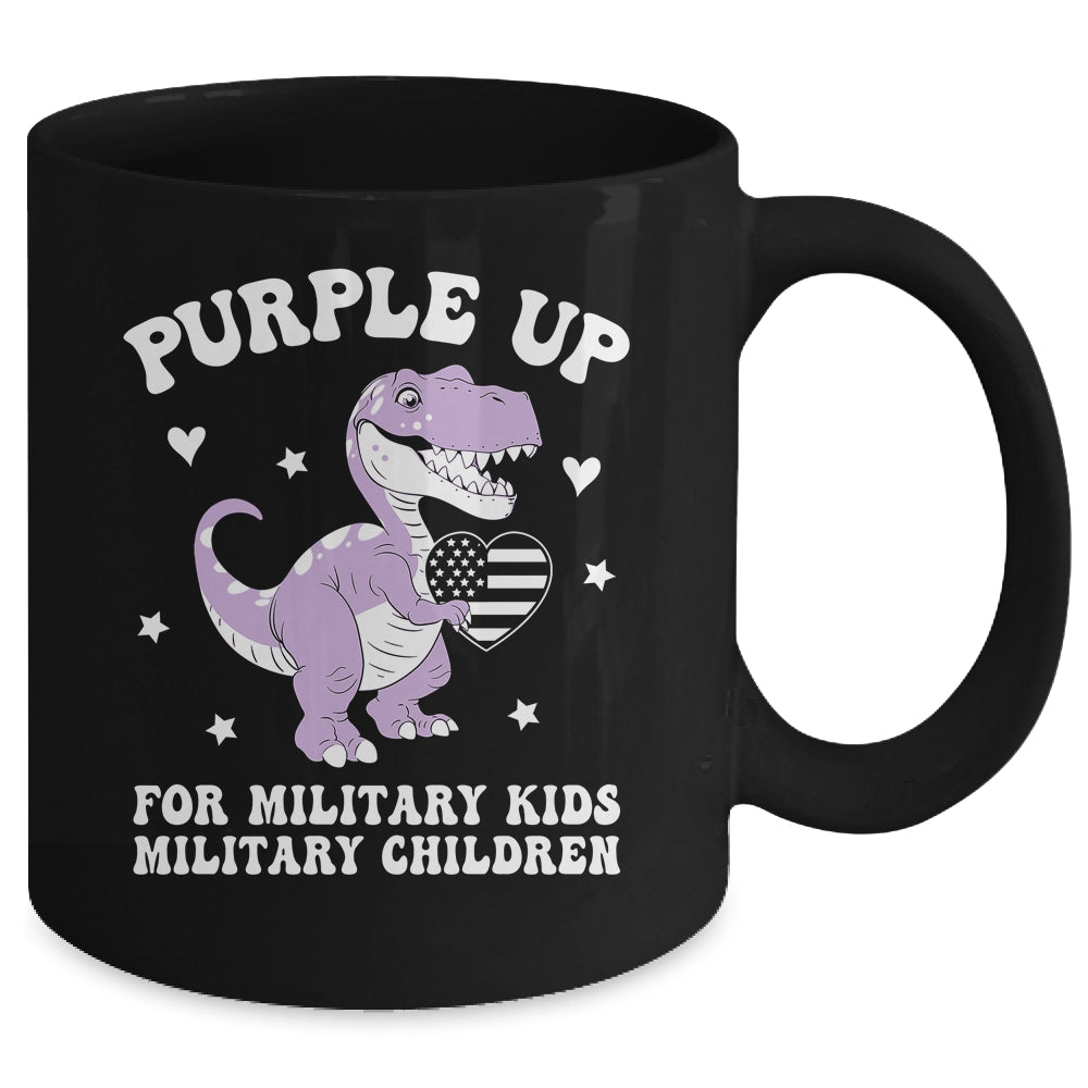 Purple Up For Military Kids Month Military Child Dinosaur Mug | teecentury