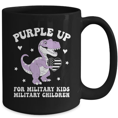Purple Up For Military Kids Month Military Child Dinosaur Mug | teecentury