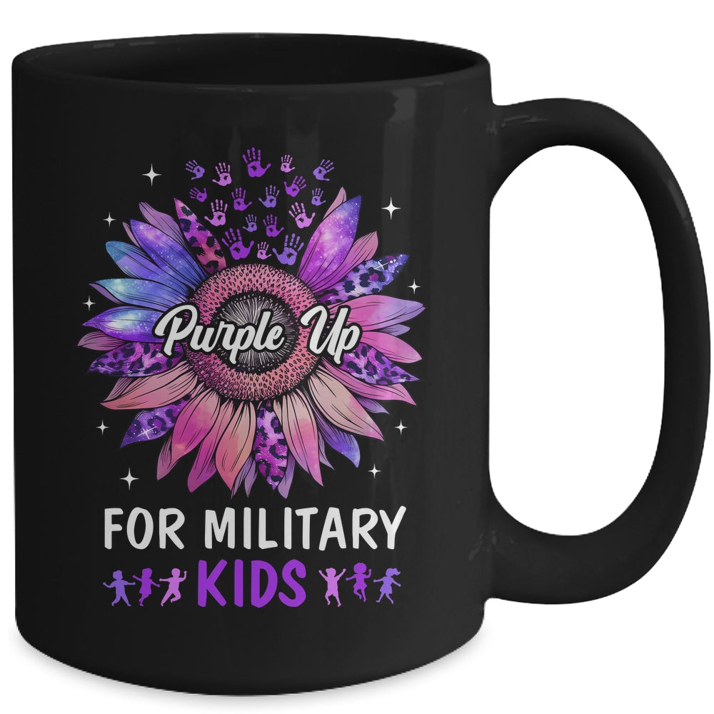 Purple Up For Military Kids Sunflower Military Child Month Mug | teecentury