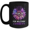 Purple Up For Military Kids Sunflower Military Child Month Mug | teecentury