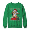 Rabbit Bunny Xmas Lights Santa Hat Bunny Ugly Christmas Shirt & Sweatshirt | teecentury