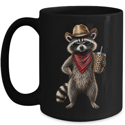 Raccoon Leopard Coffee Western Cowgirl Cowboy Funny Animal Mug | teecentury