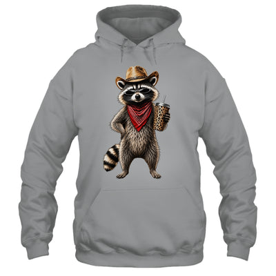 Raccoon Leopard Coffee Western Cowgirl Cowboy Funny Animal Shirt & Tank Top | teecentury