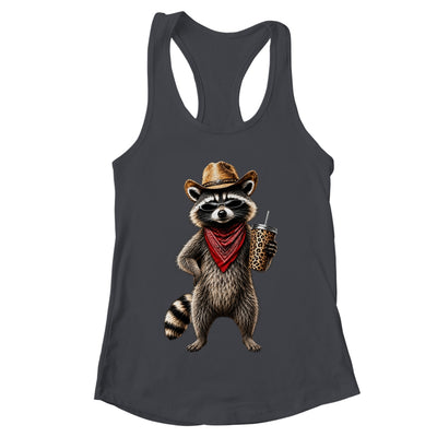 Raccoon Leopard Coffee Western Cowgirl Cowboy Funny Animal Shirt & Tank Top | teecentury